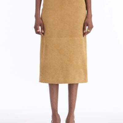 Oscar de la Renta Suede Pencil Skirt - Image 2