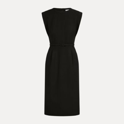 Oscar de la Renta Stitch-Detailed Wool-Blend Pencil Dress - Image 1