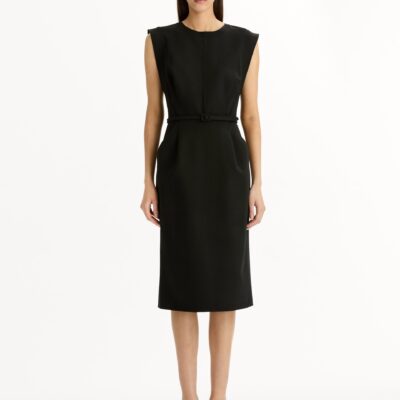 Oscar de la Renta Stitch-Detailed Wool-Blend Pencil Dress - Image 2