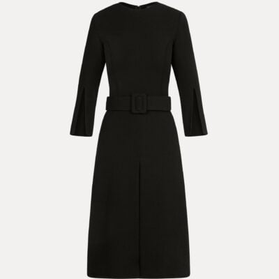 Oscar de la Renta Split-Sleeve Wool-Blend Dress - Image 1