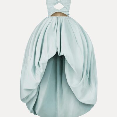 Oscar de la Renta Silk Faille High-Low Gown - Image 1