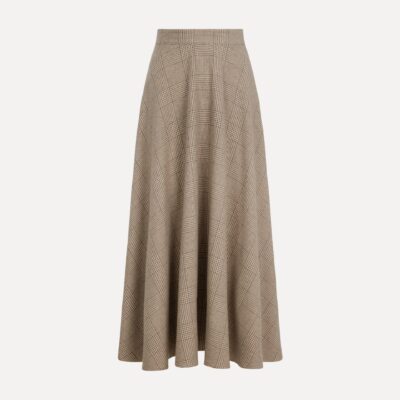 Oscar de la Renta Plaid Cashmere-Blend Skirt - Image 1