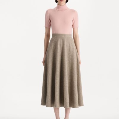 Oscar de la Renta Plaid Cashmere-Blend Skirt - Image 2