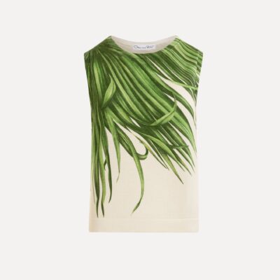 Oscar de la Renta Palm Leaves Tank - Image 1