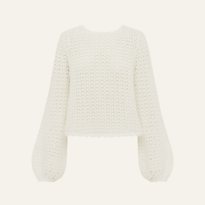 Peony Pointelle Pullover - Image 1
