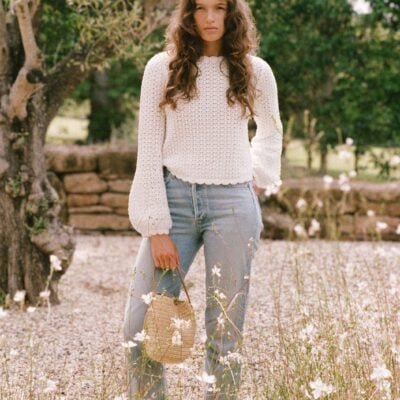Peony Pointelle Pullover - Image 2