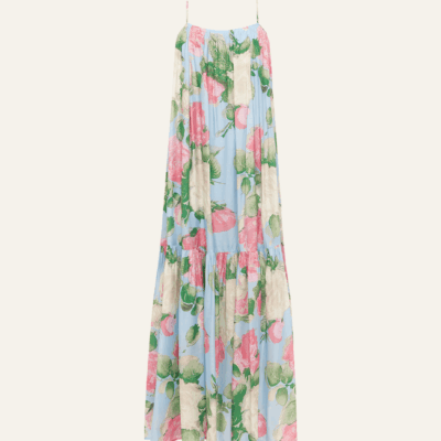 Peony Gathered Midi Dress - Image 1