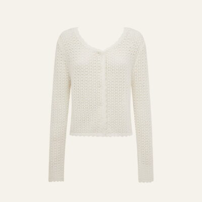 Peony Pointelle Cardigan - Image 1