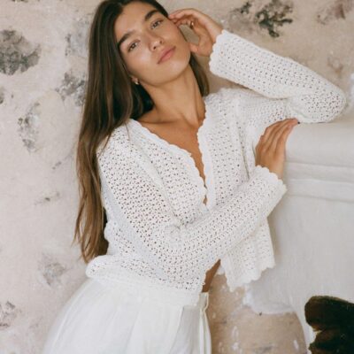 Peony Pointelle Cardigan - Image 2