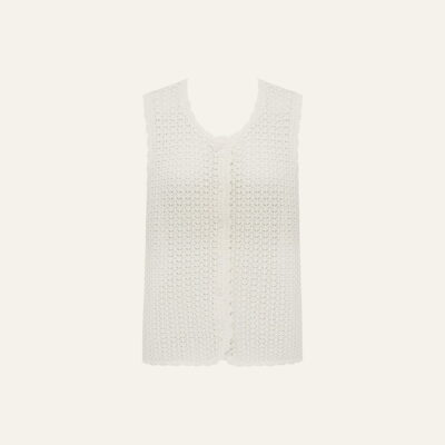 Peony Pointelle Vest - Image 1