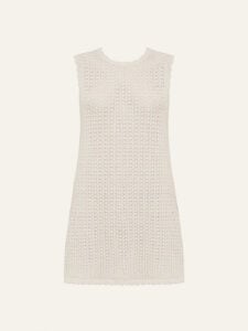 Peony Pointelle Shift Mini Dress - Image 1