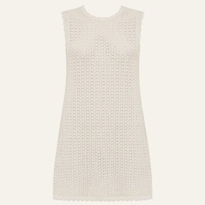 Peony Pointelle Shift Mini Dress - Image 1