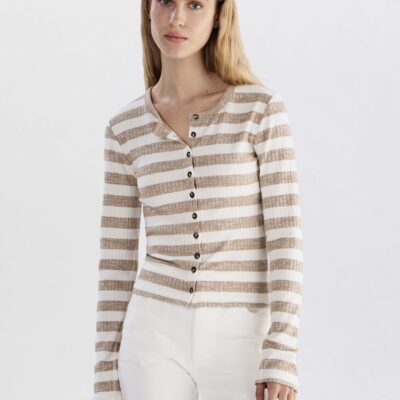 Rag & Bone The Knit Wide Rib Striped Cardigan - Image 1