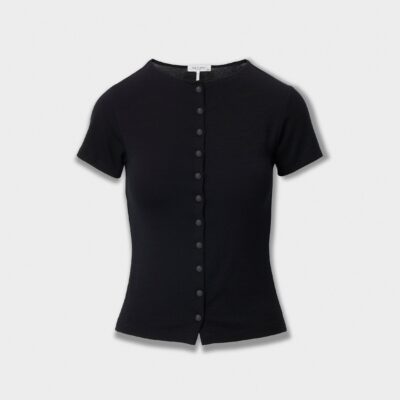 Rag & Bone The Knit Button Tee - Image 2