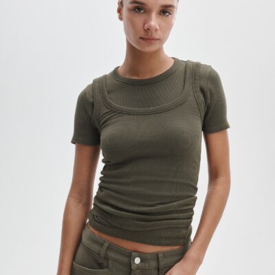 Rag & Bone The Essential Ribbed U-Neck Tank - Image 1