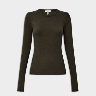 Rag & Bone The Essential Ribbed Long-Sleeve Tee - Image 2