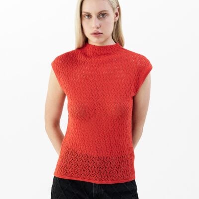 Rag & Bone Tana Merino Wool Knit Top - Image 1