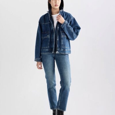 Rag & Bone Sophia Stand Collar Denim Jacket - Image 3