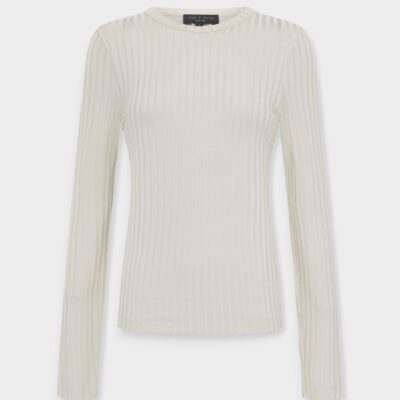 Rag & Bone Natalia Ribbed Tee - Image 2