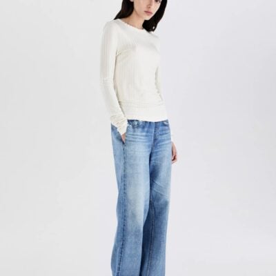 Rag & Bone Natalia Ribbed Tee - Image 3