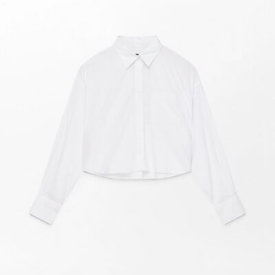 Rag & Bone Marin Cropped Poplin Shirt - Image 2