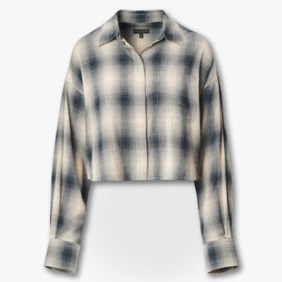 Rag & Bone Marin Cropped Plaid Shirt - Image 2