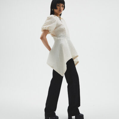 Sid Neigum Structured Honeycomb Blouse - Image 1