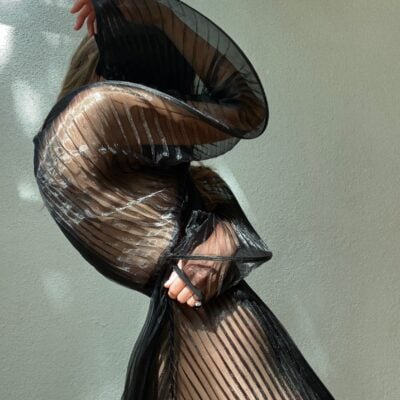 Sid Neigum Signature Pleated Wrap Dress - Image 1