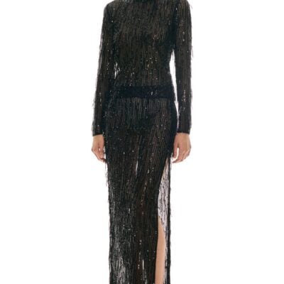 Sid Neigum Sheer Fringe Sequin Skirt - Image 1