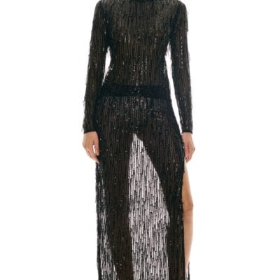 Sid Neigum Sheer Fringe Sequin Skirt - Image 2