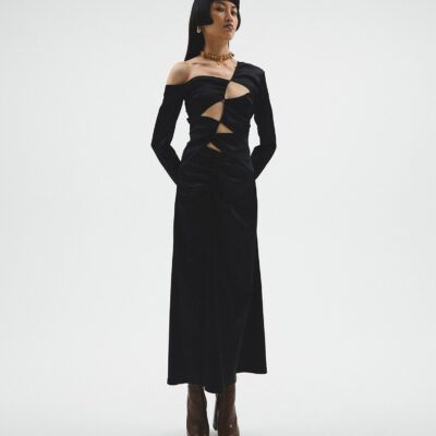 Sid Neigum Satin Inverse Tension Dress - Image 1