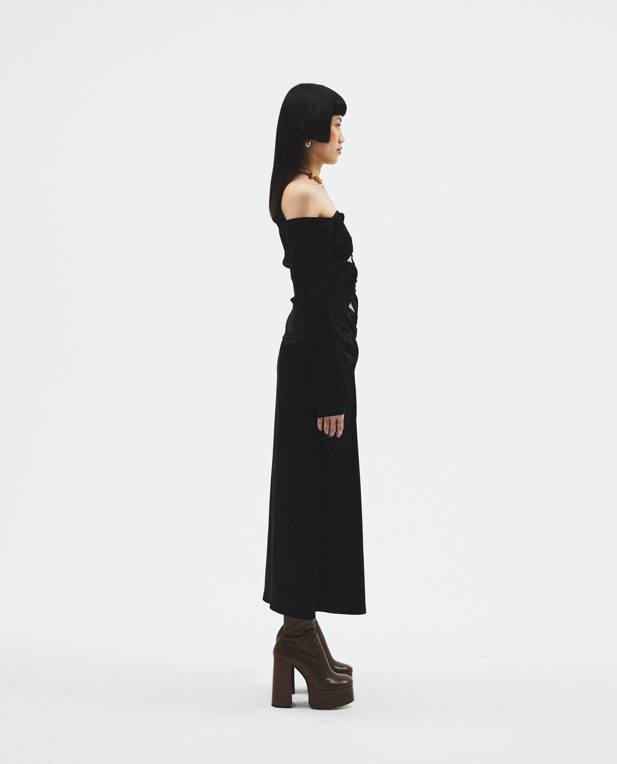 MNSDN140826080632014_2 Sid Neigum Satin Inverse Tension Dress - Image 2