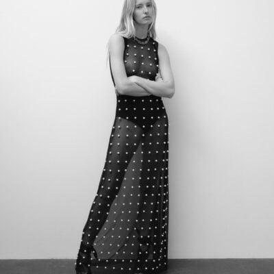 Sid Neigum Pearl Embroidered Sheer Dress - Image 2