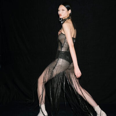 Sid Neigum Sheer Sequin Fringe Dress - Image 1