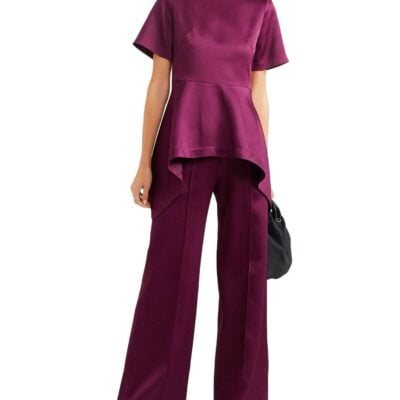 Sid Neigum Satin Peplum Blouse - Image 2