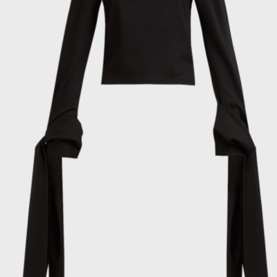 Sid Neigum Off Shoulder Wrap Sleeve Top - Image 2
