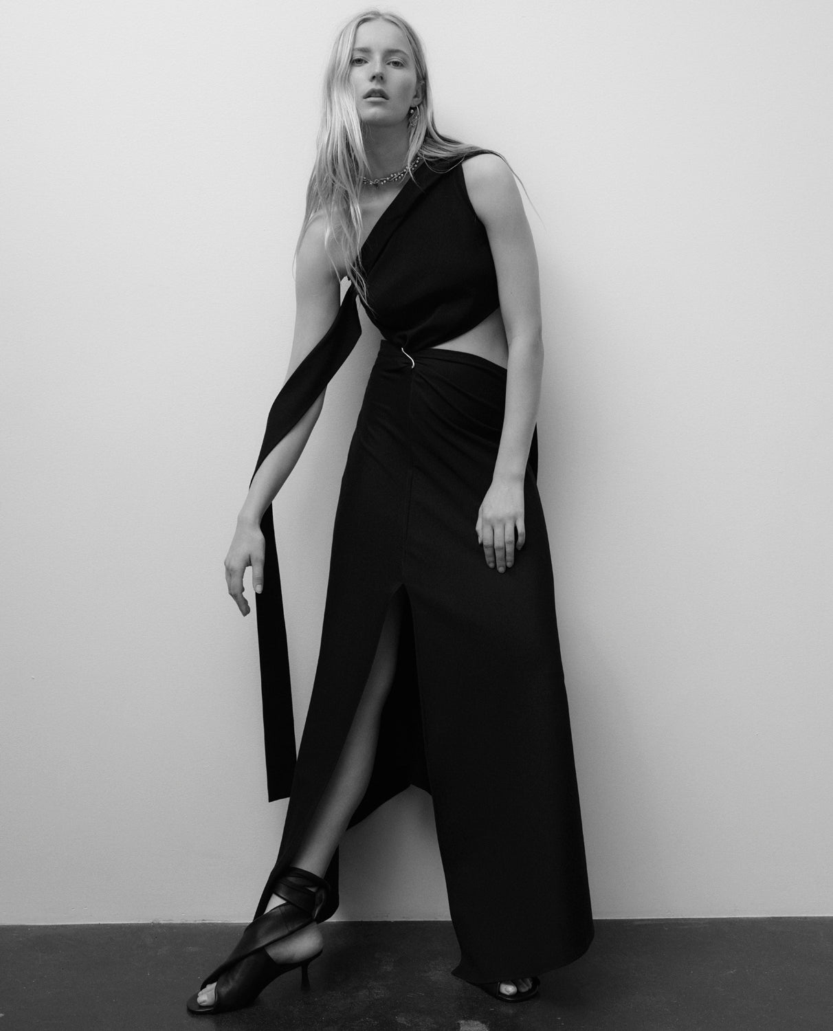 MNSDN140826080632071_2 Sid Neigum Knit One-Shoulder Strap Dress - Image 2