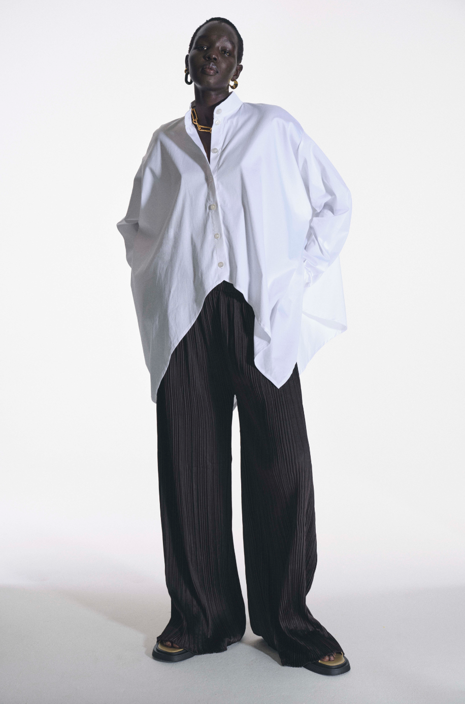 Sid Neigum Golden Ratio Oversized Asymmetrical Button-up - Image 1