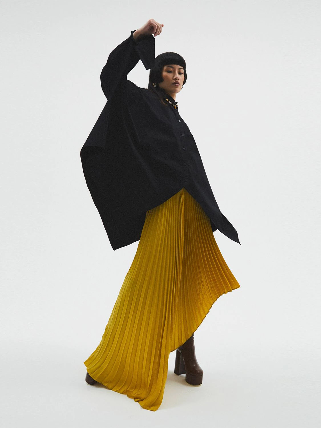 MNSDN140826080632076_2 Sid Neigum Golden Ratio Oversized Asymmetrical Button-up - Image 2