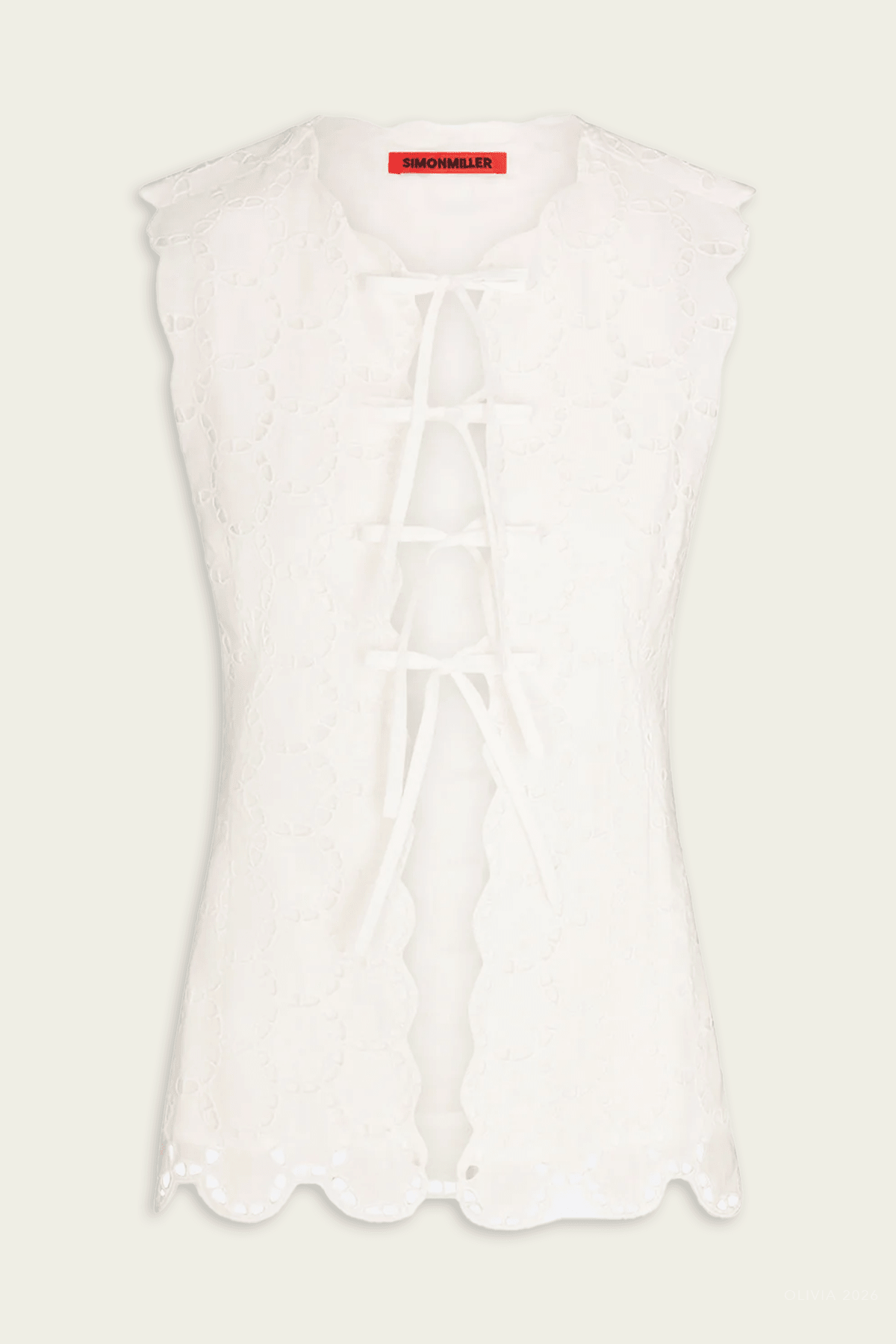 Simon Miller Delilah Eyelet Tie Top - Image 1
