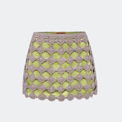 SIMONMILLER Zera Crochet Mini Skirt - Image 1