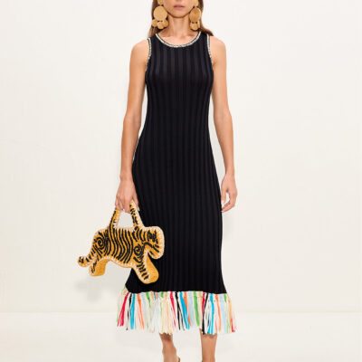 SIMONMILLER Thea Knit Fringe Dress - Image 1