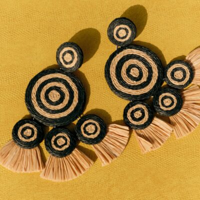 SIMONMILLER Raffia Fringe Deco Earring - Image 1