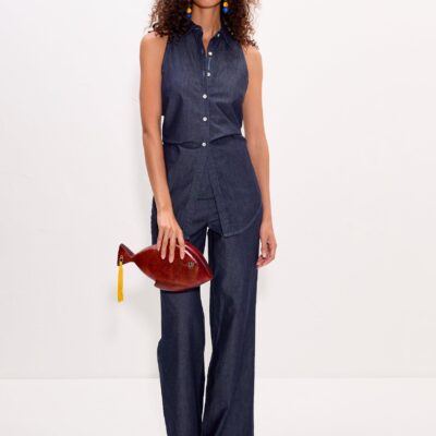SIMONMILLER Pia Chambray Pant - Image 2