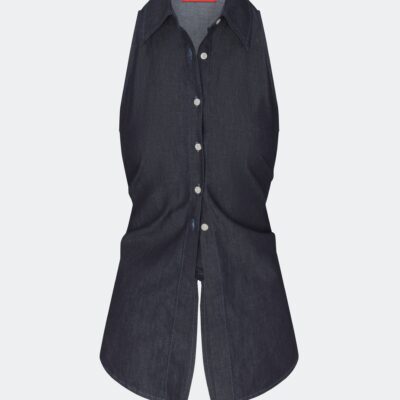 SIMONMILLER Loch Sleeveless Chambray Button Up - Image 1