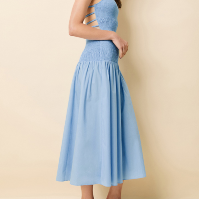 Solid & Striped Vida Dress Poplin Open Water - Image 1