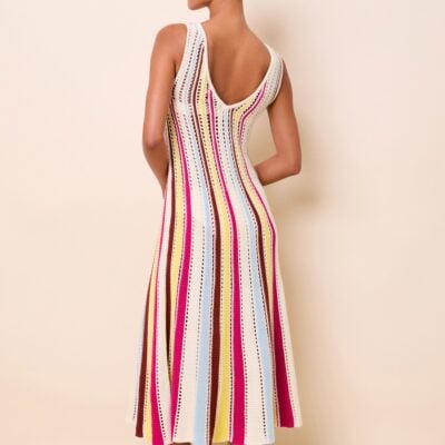 Solid & Striped Velmira Dress Ladder Knit Symi Stripe - Image 2