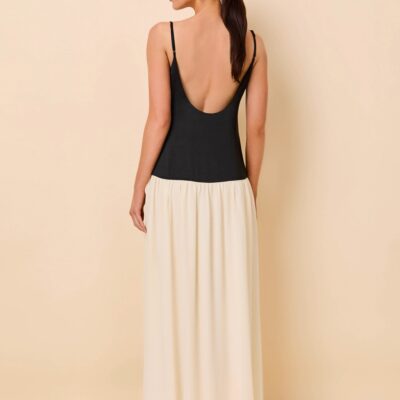 Solid & Striped Talulla Dress Noir / Brule - Image 2