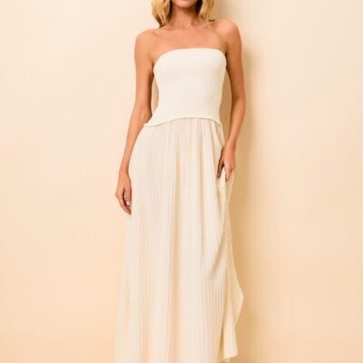 Solid & Striped Strapless Soglio Dress Ribbed Brule - Image 1