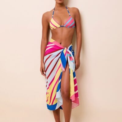 Solid & Striped Silk Blend Pareo Symi Colorblock Stripe - Image 2
